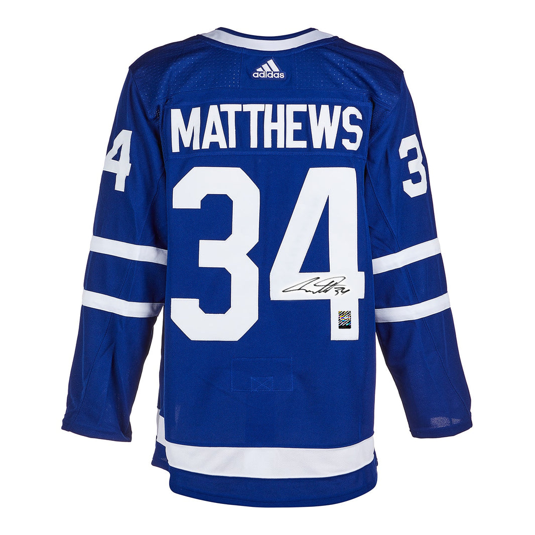 Camiseta de local Adidas Pro de los Toronto Maple Leafs firmada por Auston Matthews