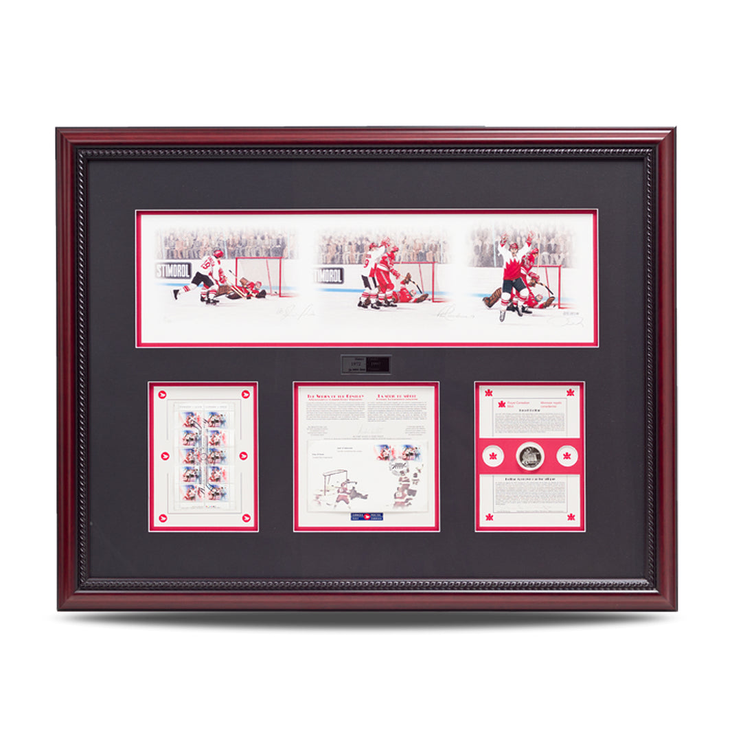 History Unfolds – Paul Henderson & Vladislav Tretiak Signed Limited Edition Summit Series Print - Heritage Hockey™