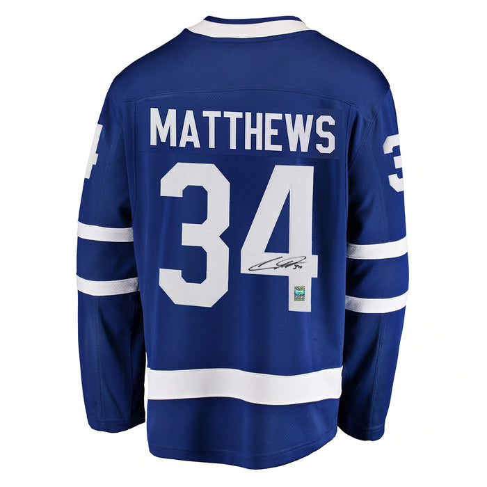 Camiseta de local de los Toronto Maple Leafs firmada por Auston Matthews