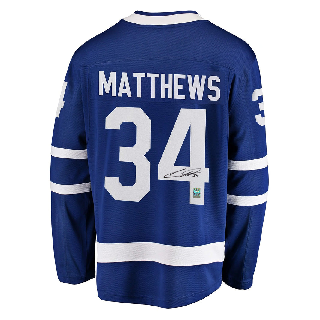 Auston Matthews a signé le maillot fanatique des Maple Leafs de Toronto