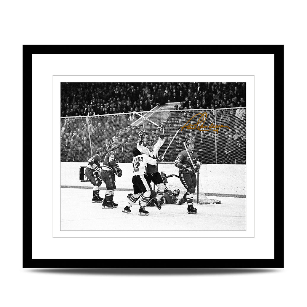 The Goal of the Century 16x20 B/W Photo Signed by Paul Henderson