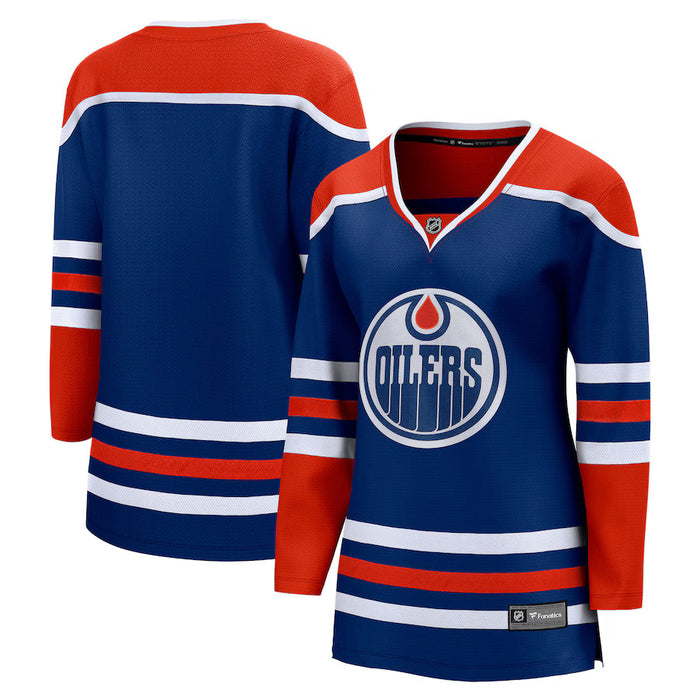 Camiseta de local de Fanatics Breakaway de la NHL de los Edmonton Oilers para mujer