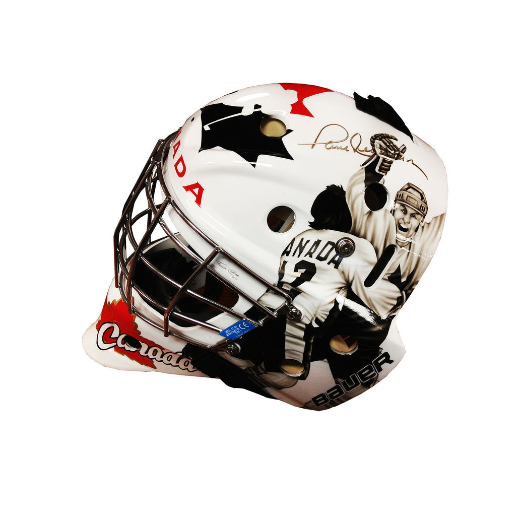Team Canada 2008 World Juniors Goalie Mask - Signed by Paul Henderson