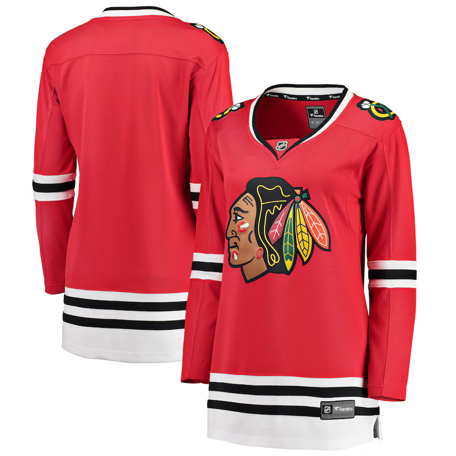 Camiseta de local de la NHL Fanatics Breakaway de los Chicago Blackhawks para mujer
