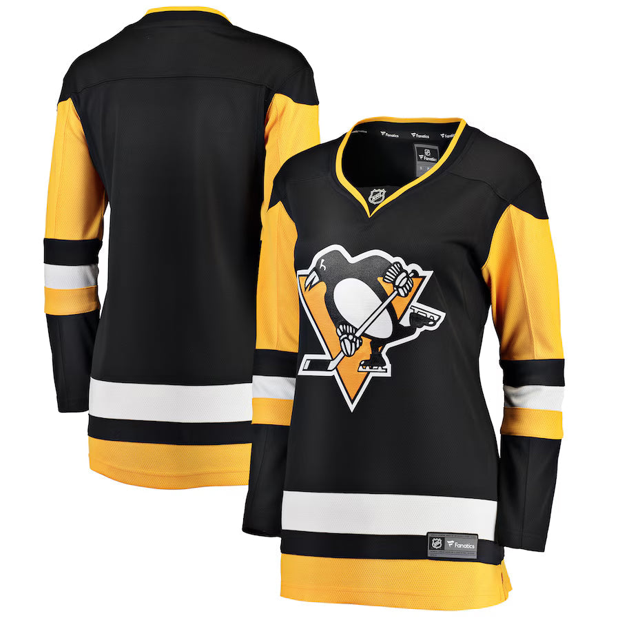 Camiseta de local Fanatics Breakaway de la NHL de los Pittsburgh Penguins para mujer