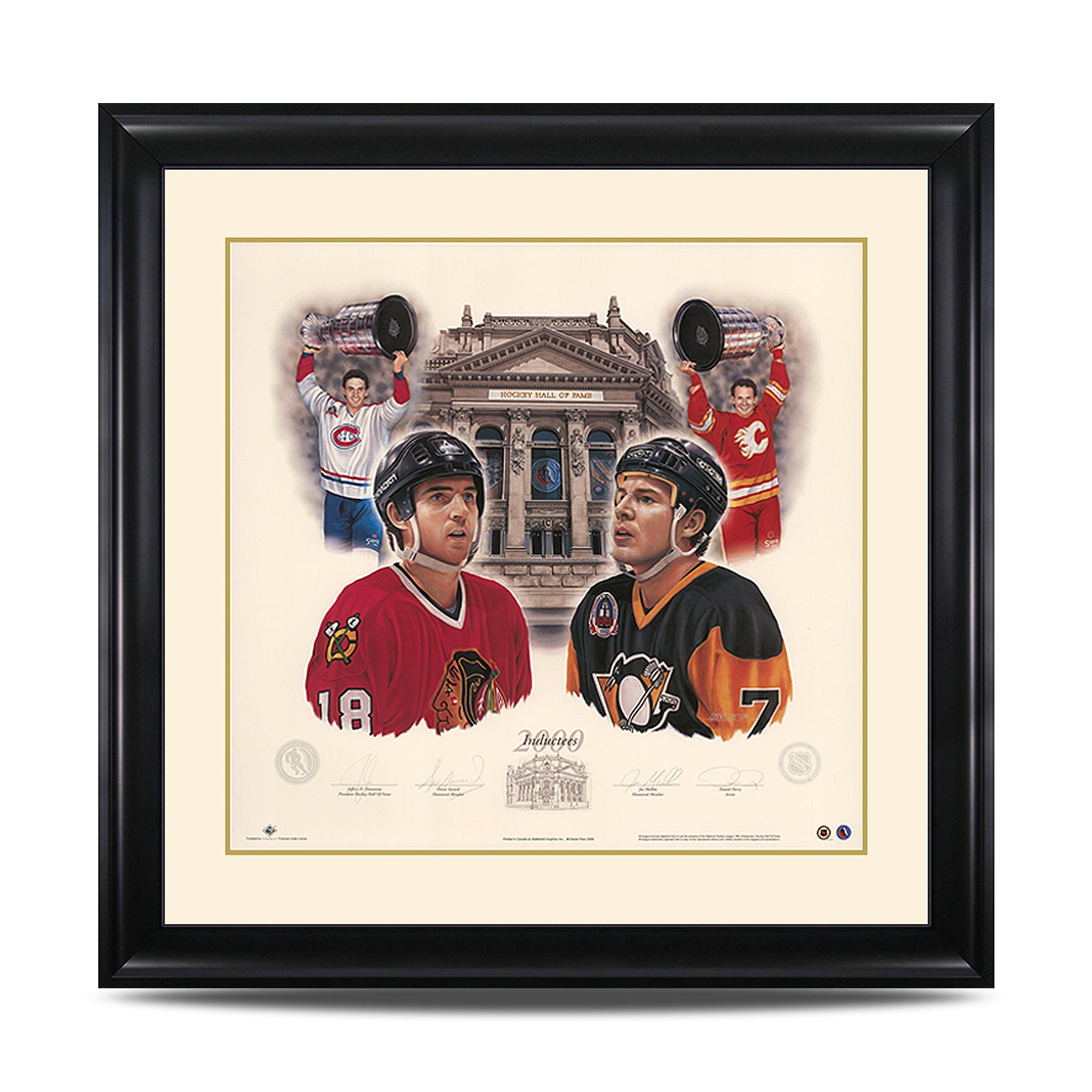 Inductees 2000 – Denis Savard & Joe Mullen Signed Limited Edition Print - Heritage Hockey™