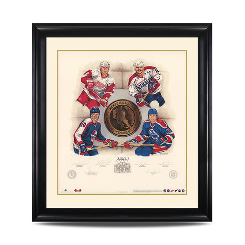 Inductees 2001 – Viacheslav Fetisov, Dale Hawerchuk, Jari Kurri & Mike Gartner Signed Limited Edition Print