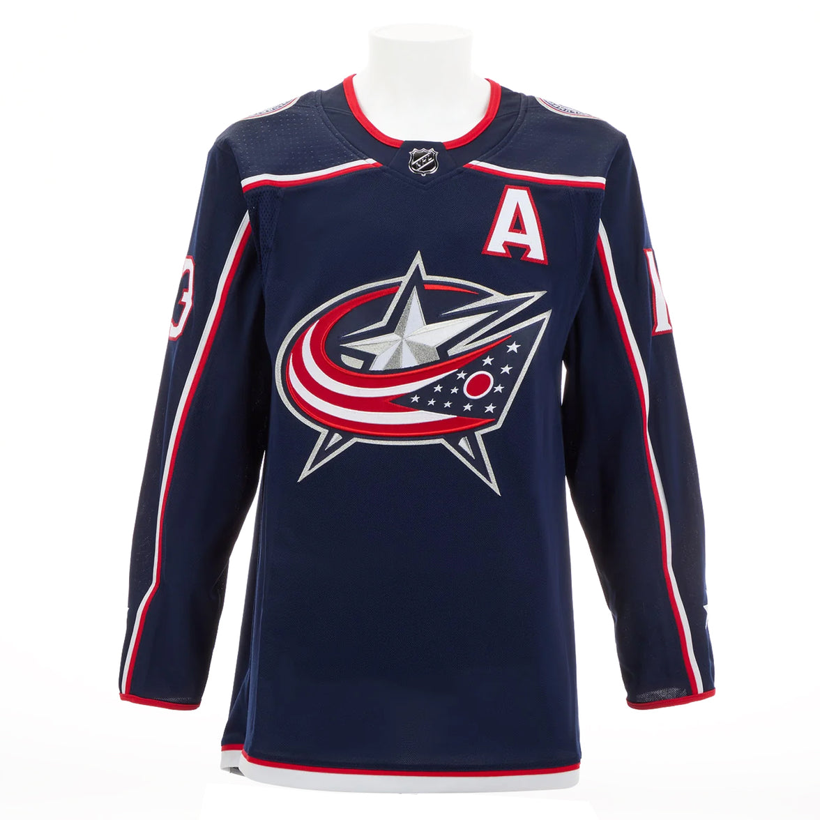 Johnny Gaudreau Signed Columbus Blue Jackets Adidas Pro Home Navy Jersey