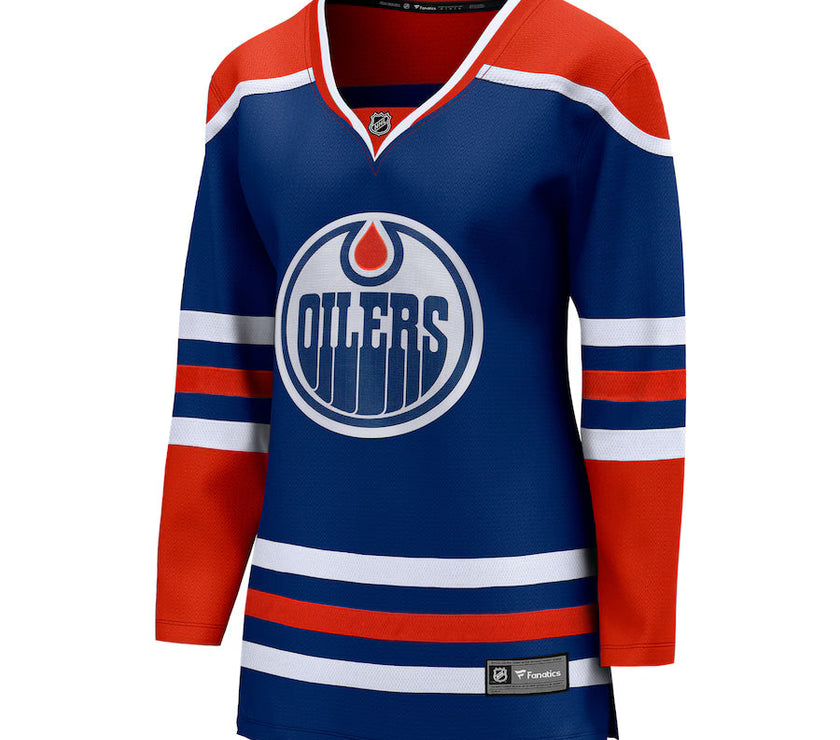 Women's Edmonton Oilers NHL Fanatics Breakaway Home Royal Jersey