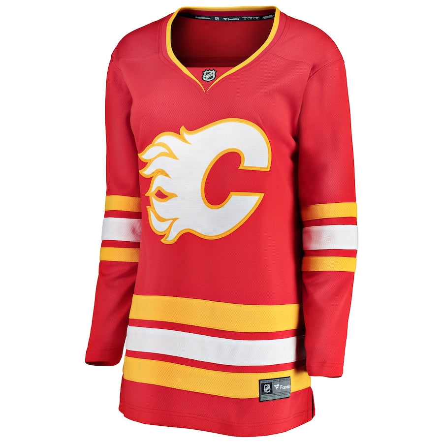 Camiseta de local Fanatics Breakaway de la NHL de Calgary Flames para mujer