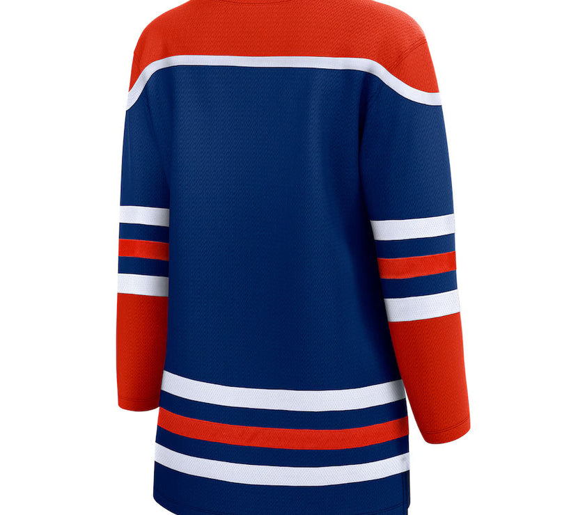 Women's Edmonton Oilers NHL Fanatics Breakaway Home Royal Jersey