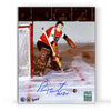 Bernie Parent a signé une photo d'action des Flyers de Philadelphie 8 x 10