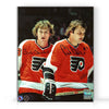 Bobby Clarke et Bill Barber double photo signée des Flyers de Philadelphie 8 x 10