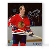 Photo en gros plan signée par Bobby Hull des Blackhawks de Chicago 8 x 10