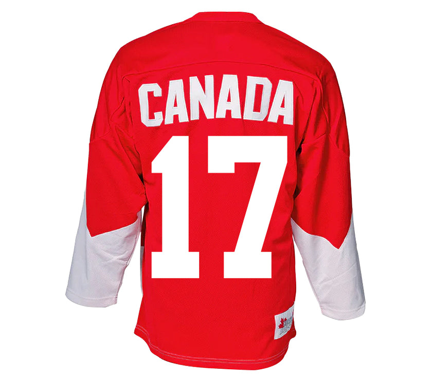 Camiseta de visitante del equipo de Canadá 1972, color blanco