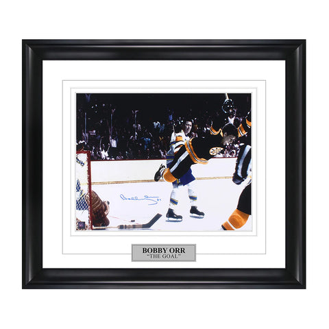 Photo signée par Bobby Orr « The Goal » des Bruins de Boston 16 x 20