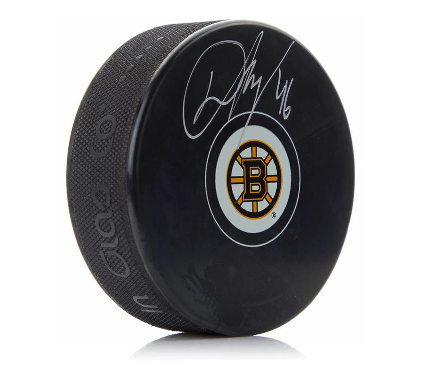 David Krejci Signed Boston Bruins Puck
