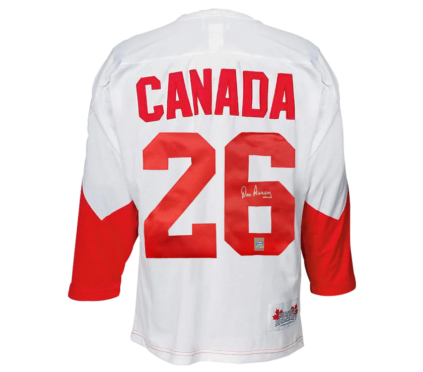 Don Awrey Signed Team Canada 1972 Summit Series Away White Jersey