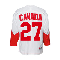 Camiseta de visitante del equipo de Canadá 1972, color blanco