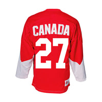Camiseta de visitante del equipo de Canadá 1972, color blanco