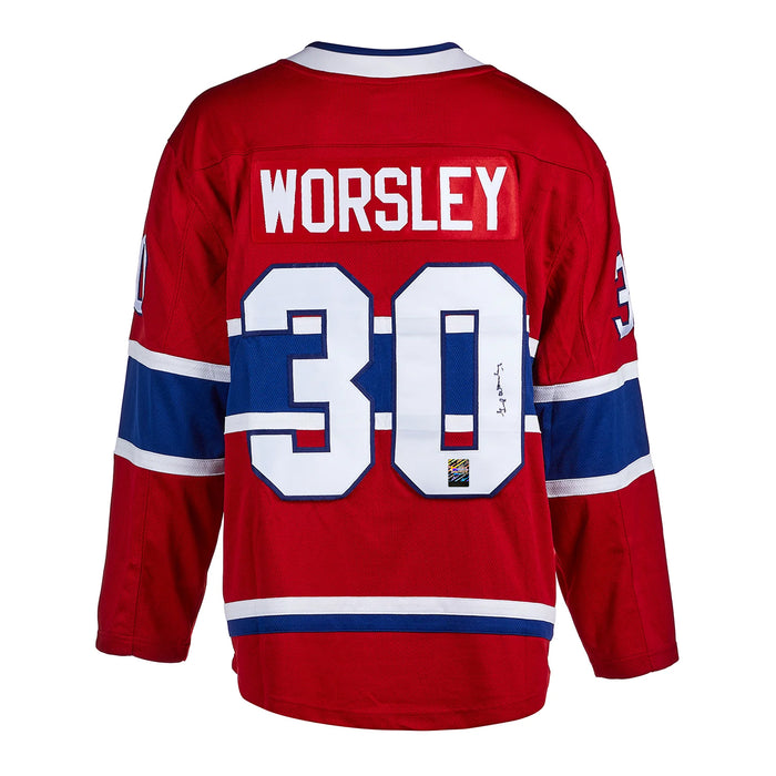 Camiseta de los Montreal Canadiens firmada por Gump Worsley