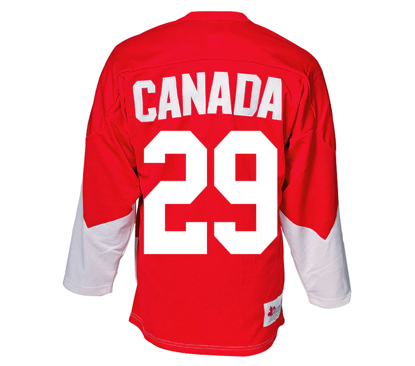 Camiseta de visitante del equipo de Canadá 1972, color blanco