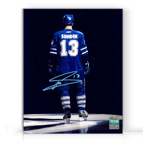 Mats Sundin a signé la photo d'introduction des Maple Leafs de Toronto 8 x 10
