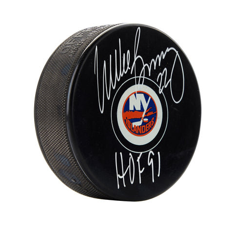 MIKE BOSSY Signed New York Islanders Blue CCM Jersey with HOF inscription -  NHL Auctions