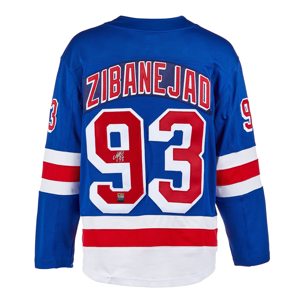 Mika Zibanejad Signed New York Rangers Fanatics Breakaway Home Blue Jersey