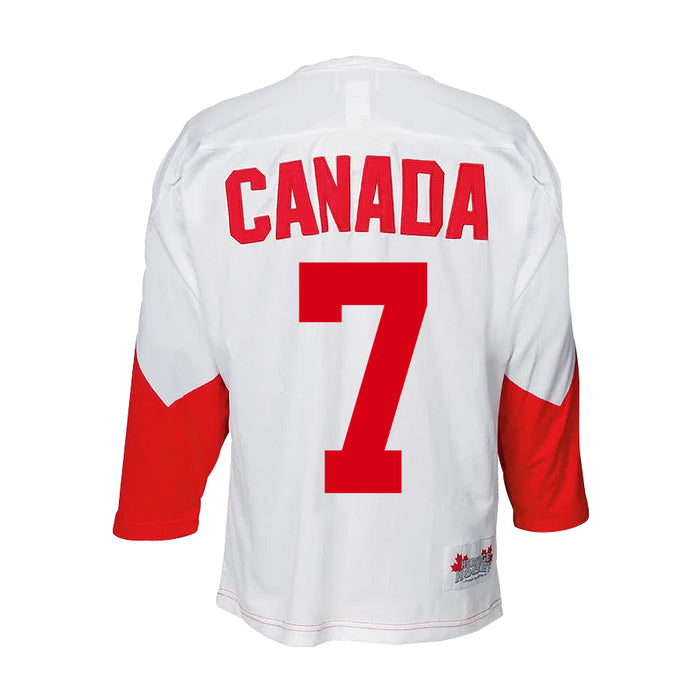 Camiseta de visitante del equipo de Canadá 1972, color blanco