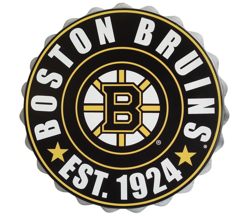 Boston Bruins NHL Bottle Cap Wall Logo