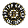 Logotipo de pared con tapas de botellas de la NHL de los Boston Bruins