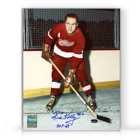 Red Kelly signé Detroit Red Wings Original Six 8X10 Photo