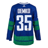 Camiseta Adidas Pro de los Vancouver Canucks firmada por Thatcher Demko