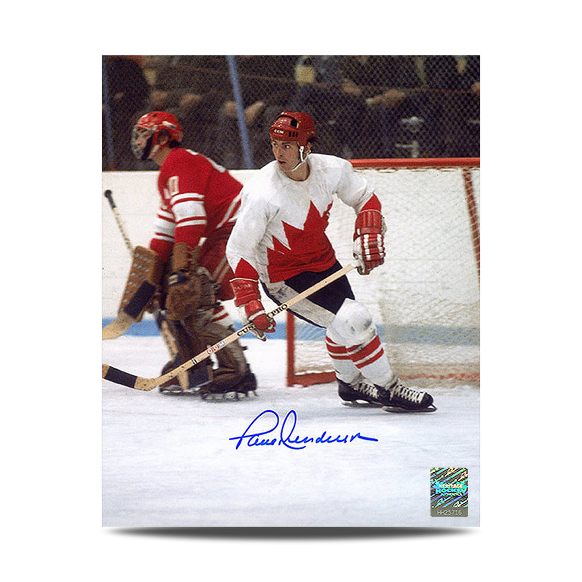 Paul Henderson Signed 1972 Summit Series Focus 8X10 Photo - Heritage Hockey™