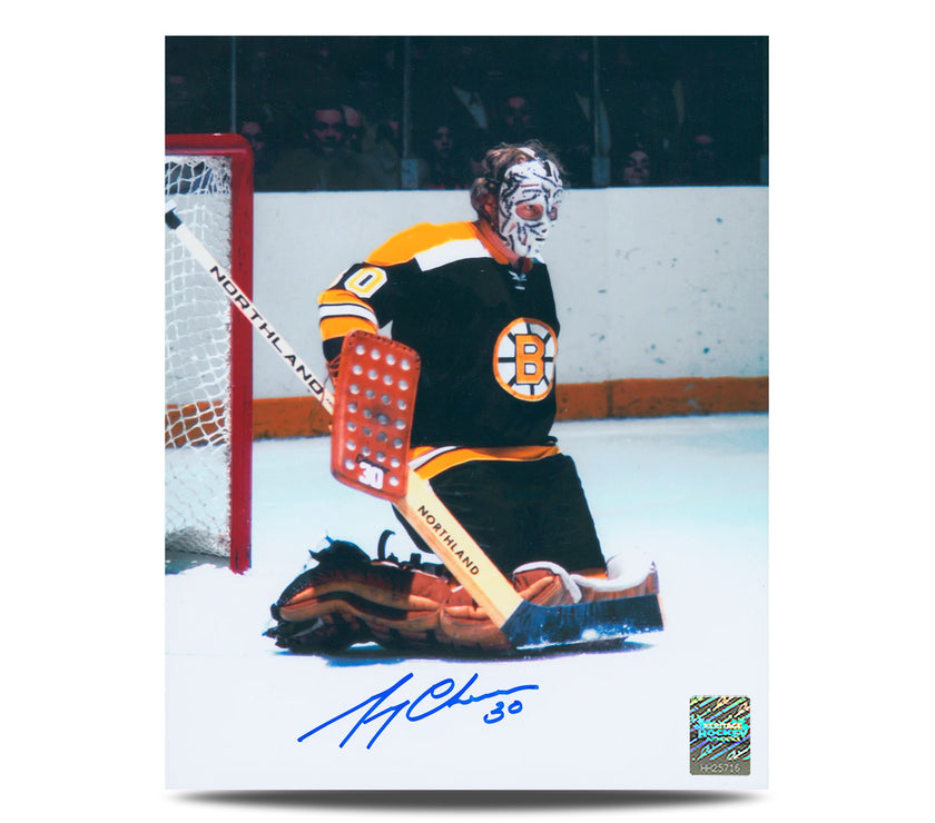 Gerry Cheevers Signed Boston Bruins Netminder 8X10 Photo