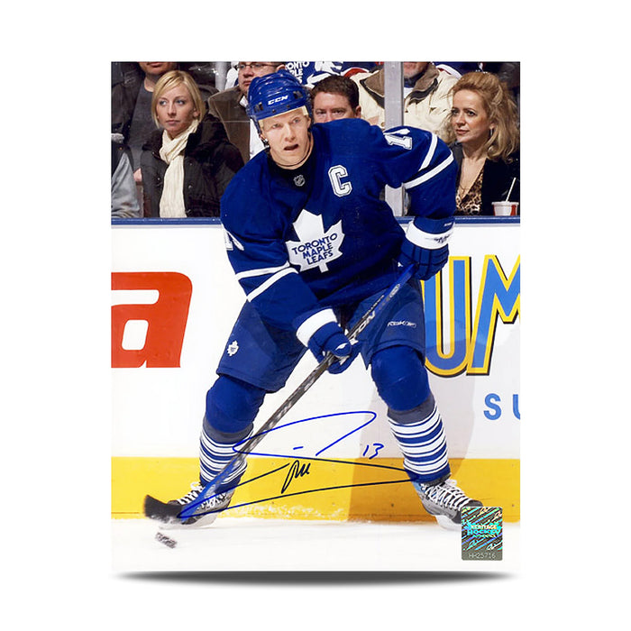 Mats Sundin, fotografía de acción de Toronto Maple Leafs de 8 x 10 pulgadas firmada