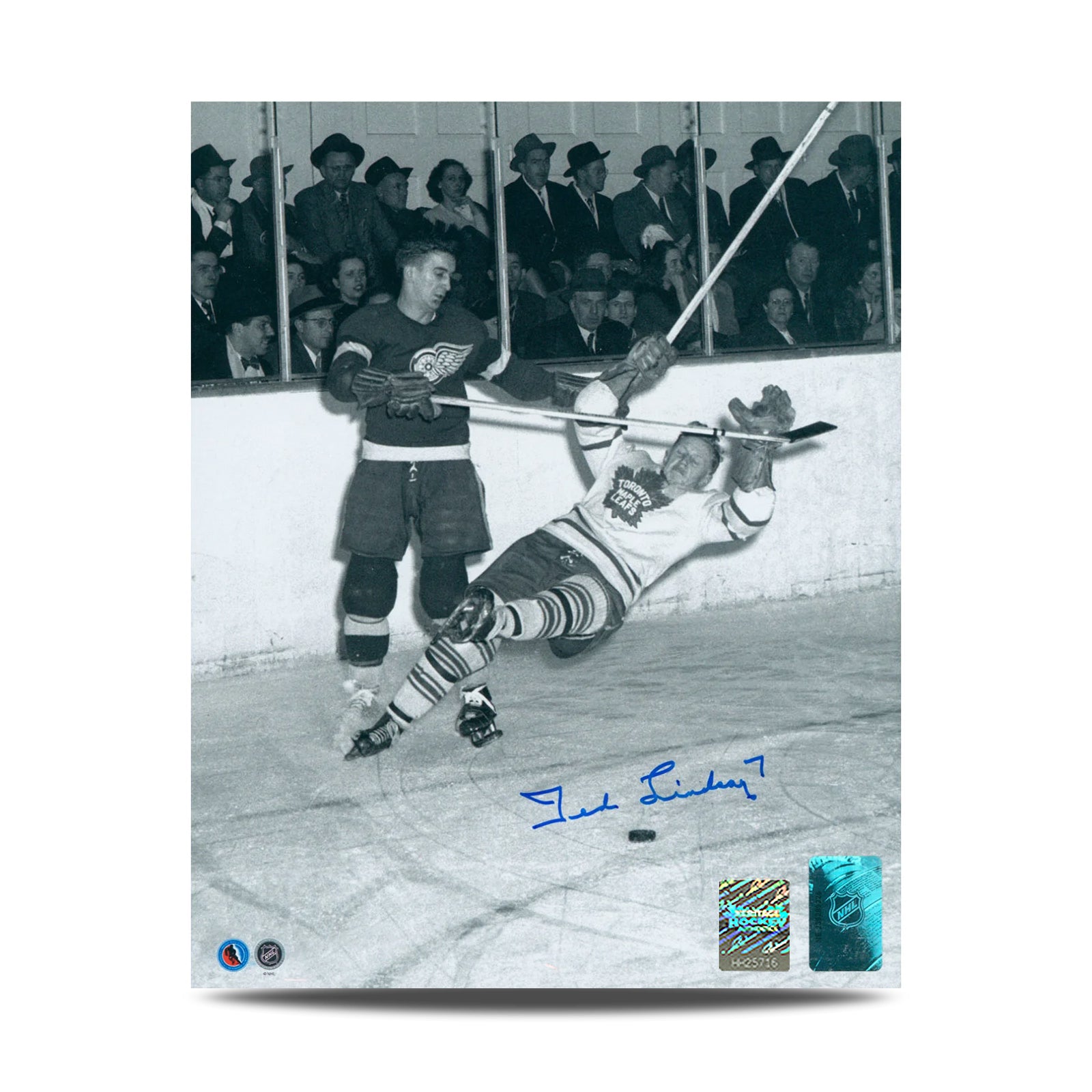 Foto de 8x10 firmada por Ted Lindsay de los Detroit Red Wings
