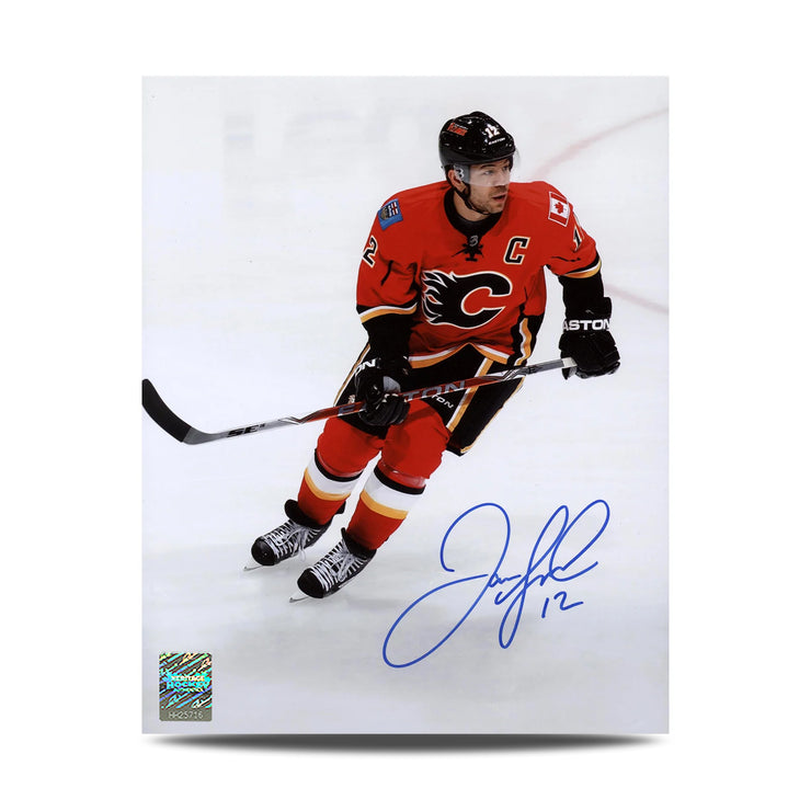 Foto de acción de 8 x 10 firmada por Jean Beliveau de los Montreal Canadiens
