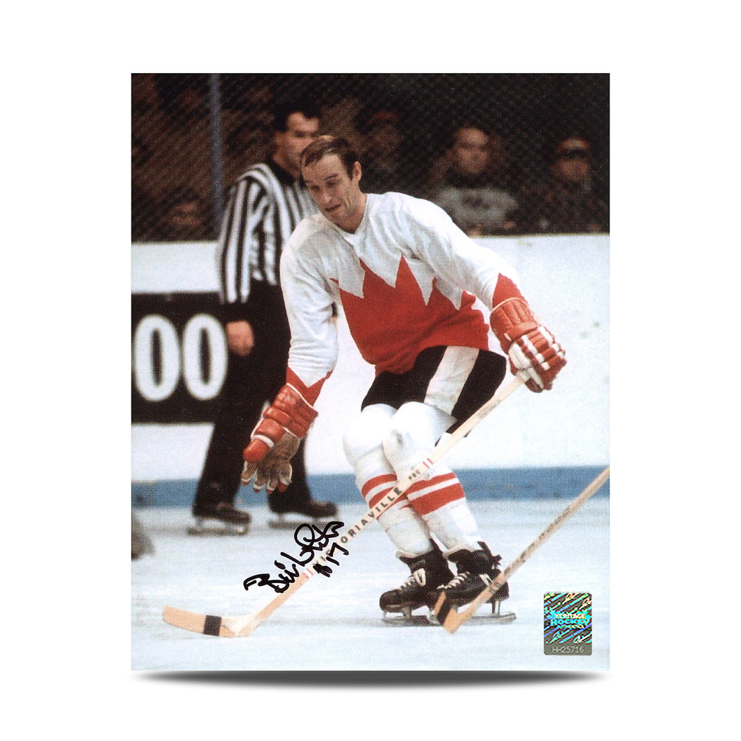 Fotografía Focus 8x10 de la Summit Series de 1972 firmada por Paul Henderson