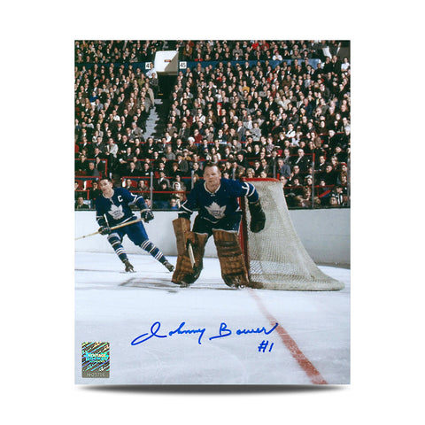 Johnny Bower Signed Toronto Maple Leafs The Gardens 8X10 Photo