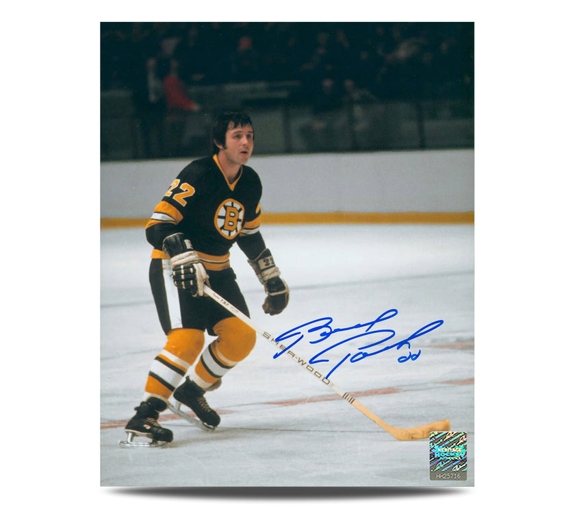 Fotografía de 8 x 10 firmada por Gerry Cheevers, portero de los Boston Bruins