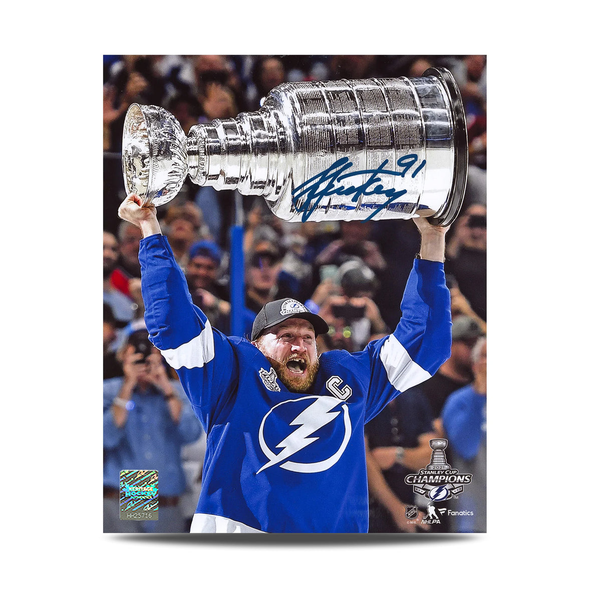 Steven Stamkos Signed Tampa Bay Lightning Stanley Cup 8X10 Photo