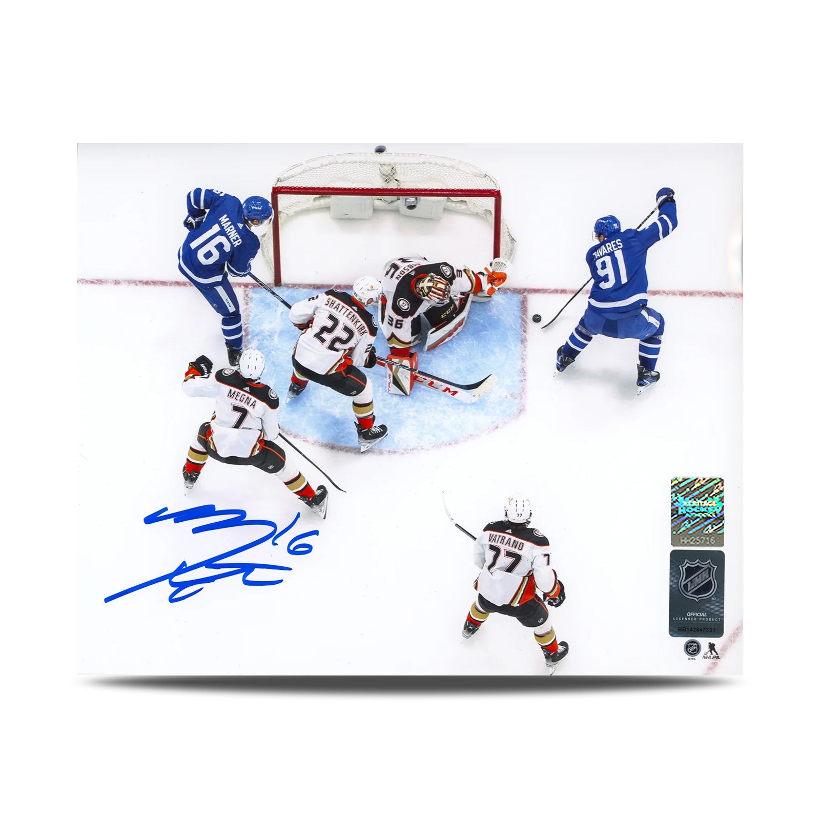 Fotografía de 8 x 10 firmada por Darryl Sittler, capitán de los Toronto Maple Leafs