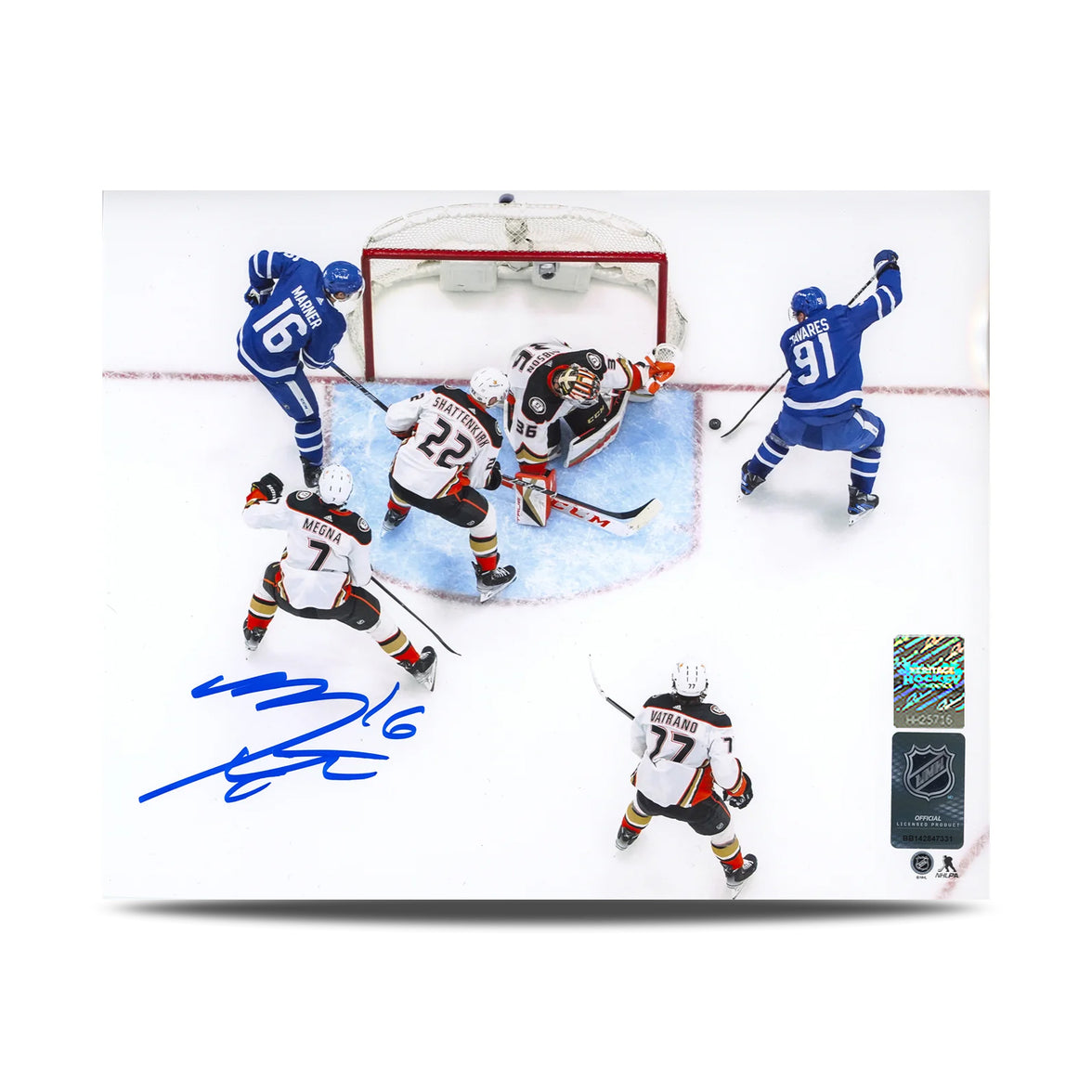 Fotografía de 8 x 10 firmada por Darryl Sittler, capitán de los Toronto Maple Leafs
