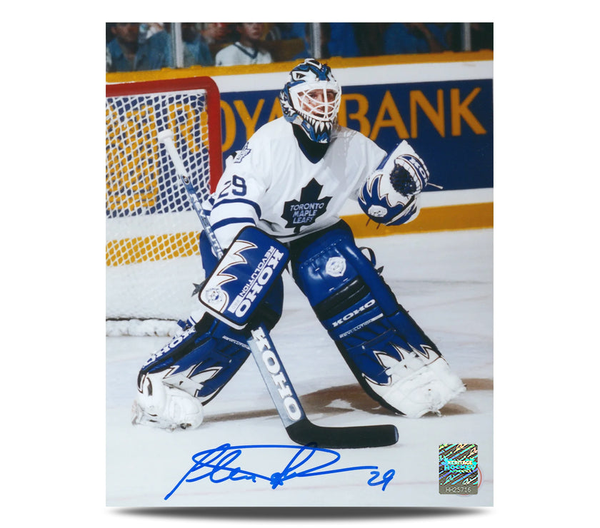 Felix Potvin Signed Toronto Maple Leafs Home Ice 8X10 Photo