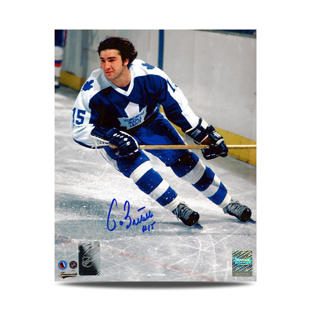 Darryl Sittler a signé la photo du capitaine des Maple Leafs de Toronto 8 x 10