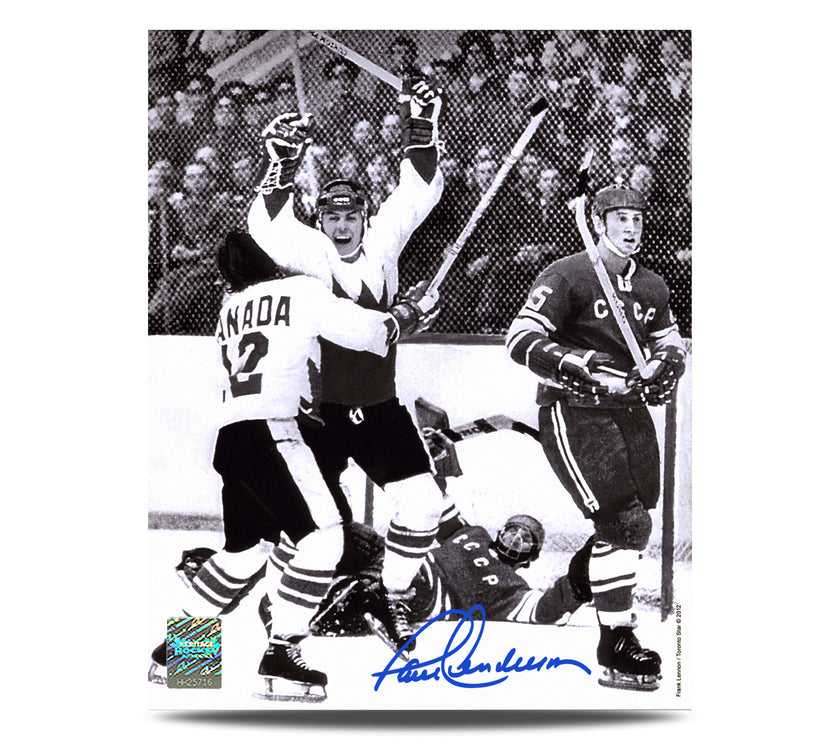 Paul Henderson a signé 1972 Summit Series Game 8 But gagnant Photo 16 x 20
