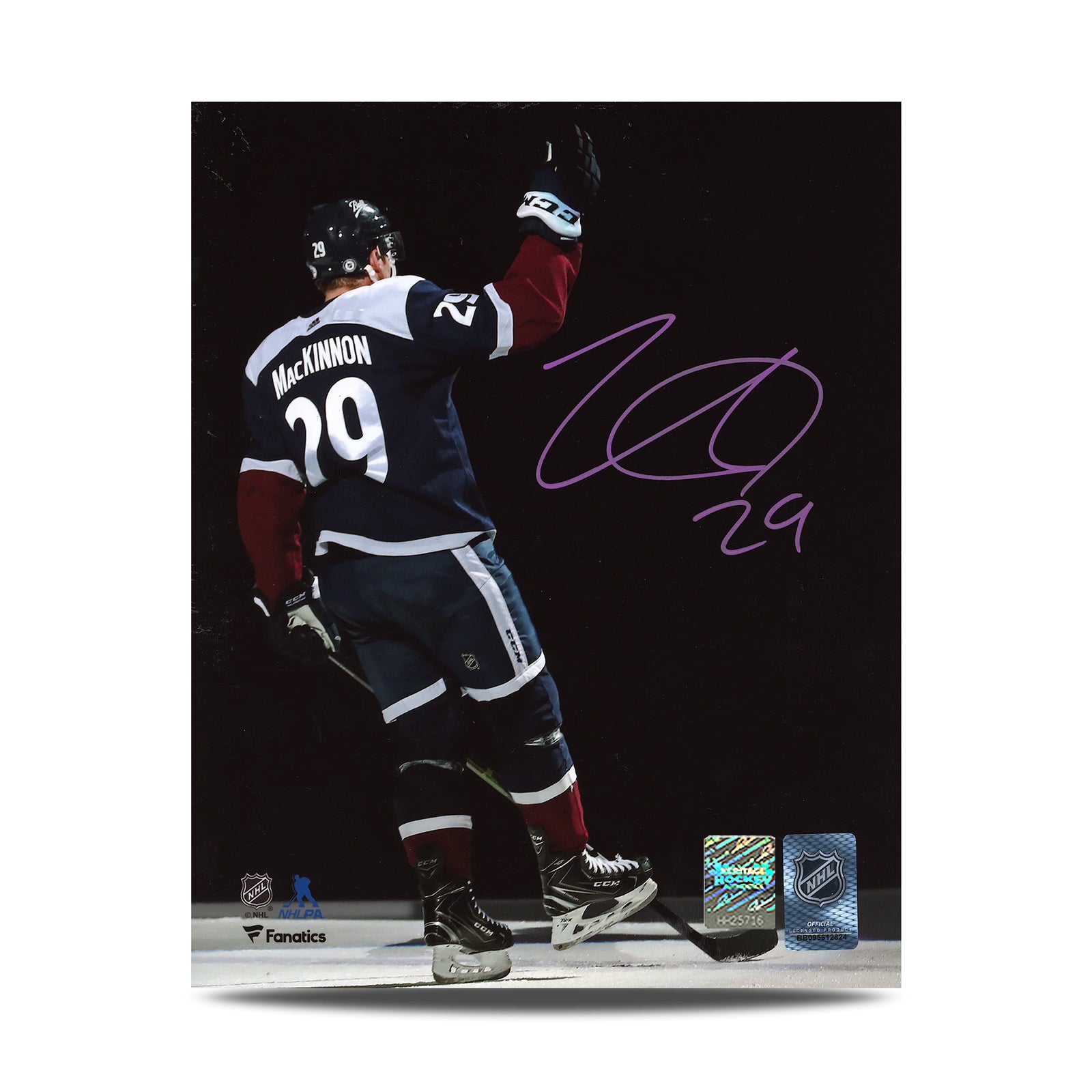 Nathan Mackinnon Signed Colorado Avalanche Salute 8X10 Photo