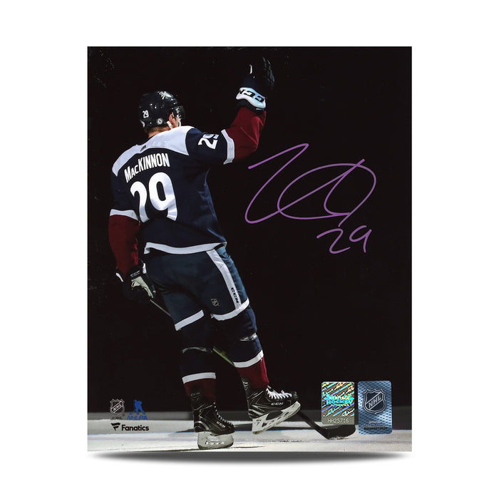 Nathan Mackinnon Signed Colorado Avalanche Salute 8X10 Photo